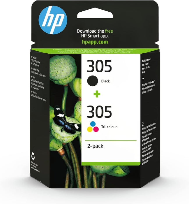 HP 305, Black/Tri-Colour Original Ink Cartridges