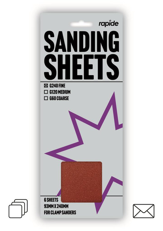 Sanding Pads Rectangle 6PC Set - Premium Abrasive Tools for Precise Finishing and Smoothing