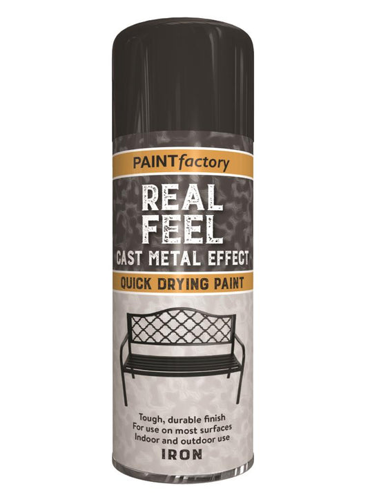Premium Finish Cast Iron Effect Spray Paint - 400ml Can (Pack of 12) - Versatile, Durable, and Easy to Apply
