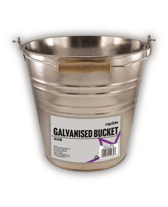 Versatile RAP Galvanized Bucket - 10 Litre Capacity