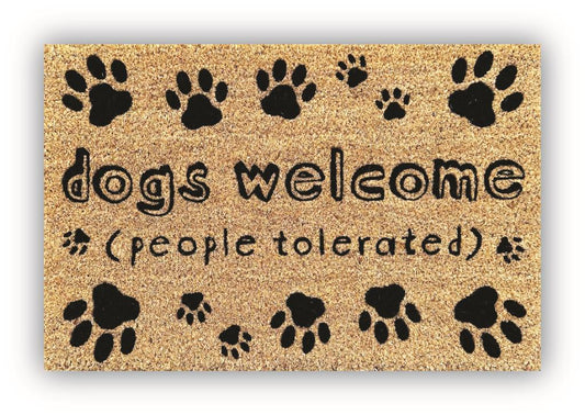 Paillasson Mat Coir - Chiens Admis | Paillasson résistant, élégant et adapté aux animaux