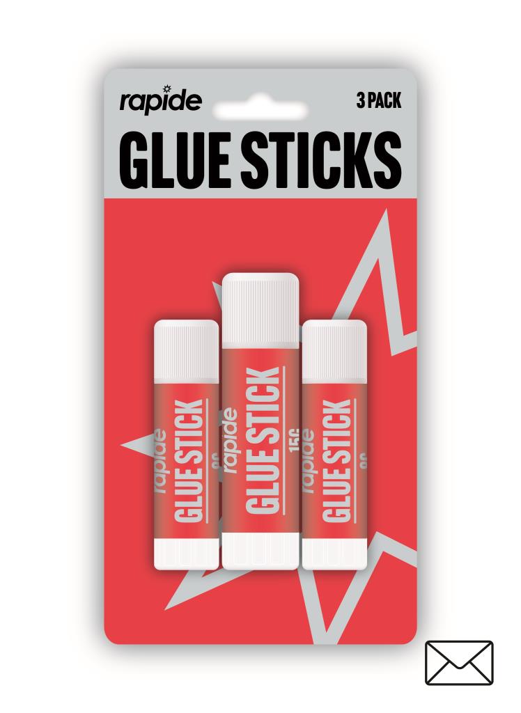 Premium Glue Stick Set - Pack of 3 | Clear Adhesive for Crafting, School, and Office