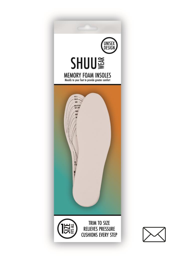 Shuu Memory Foam Insoles - Superior Comfort and Support for Every Step