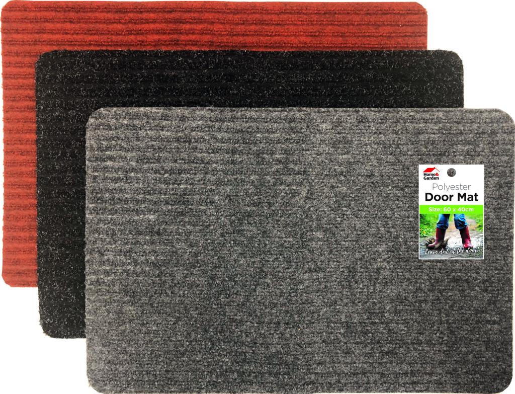 Paillasson en polyester de qualité supérieure - 60 x 40 cm, Tapis d'entrée durable et élégant pour la maison