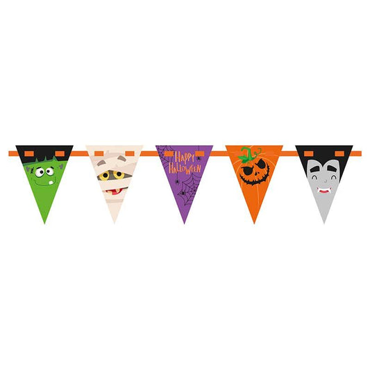 Bannière de personnages d'Halloween