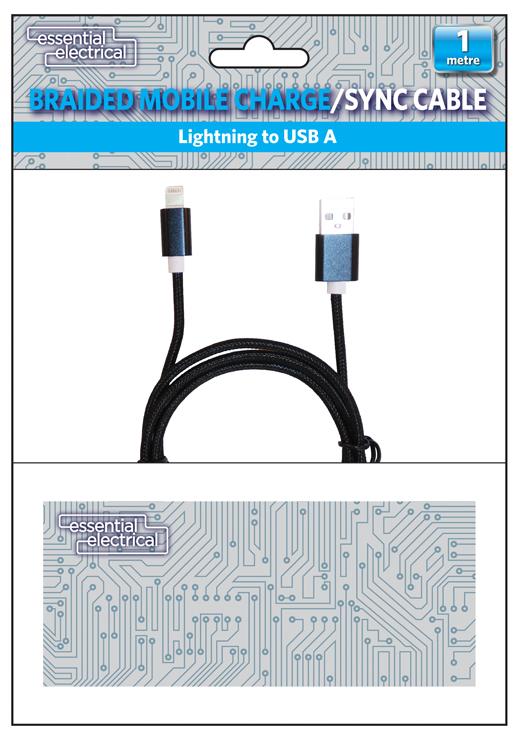 Braided Mobile Charge/Sync Cable: Fast Charging & Reliable Data Transfer