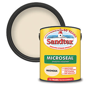 SANDTEX 5LTR ULTRA SMOOTH MAGNOLIA MASONRY PAINT