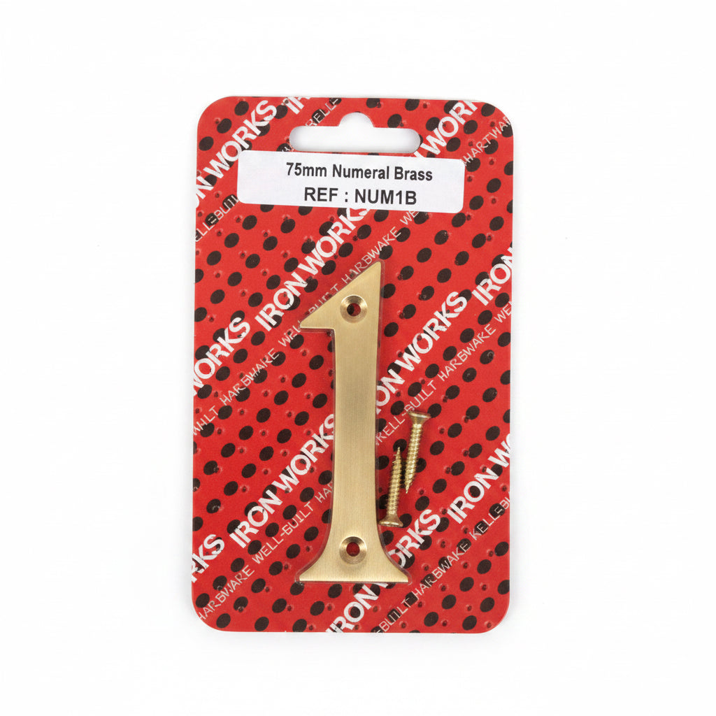 Numeral Brass No.1 (75mm)
