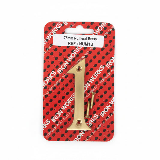 Numeral Brass No.1 (75mm)