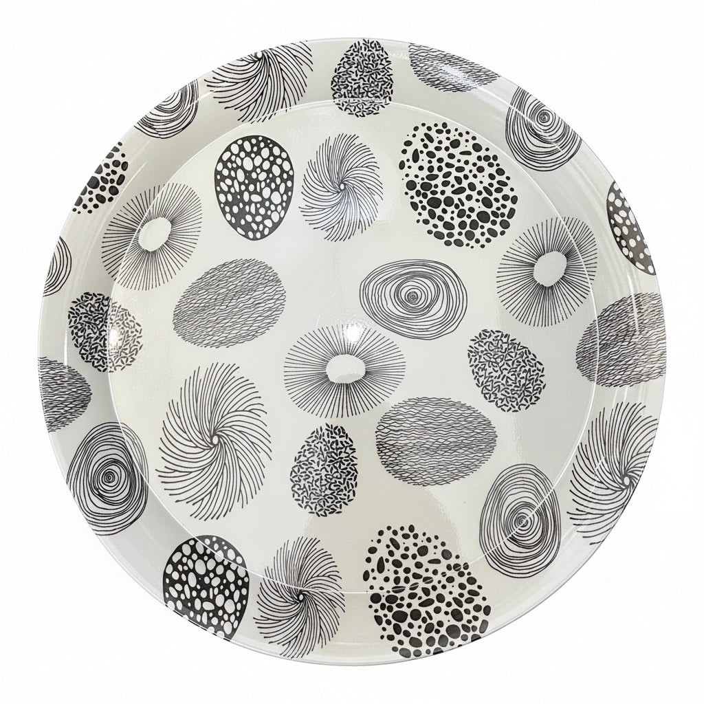 SERVING ROUND TRAY Assorted Design & Colours