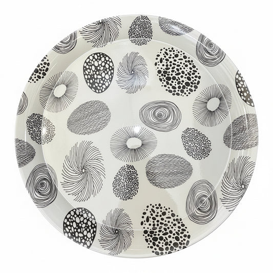 SERVING ROUND TRAY Assorted Design & Colours