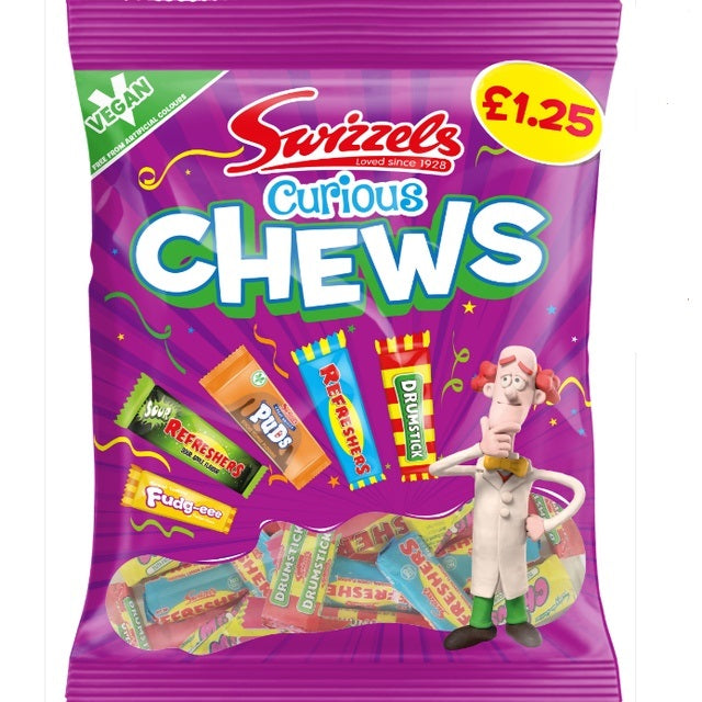 SWIZZELS  CURIOUS CHEWS 135G