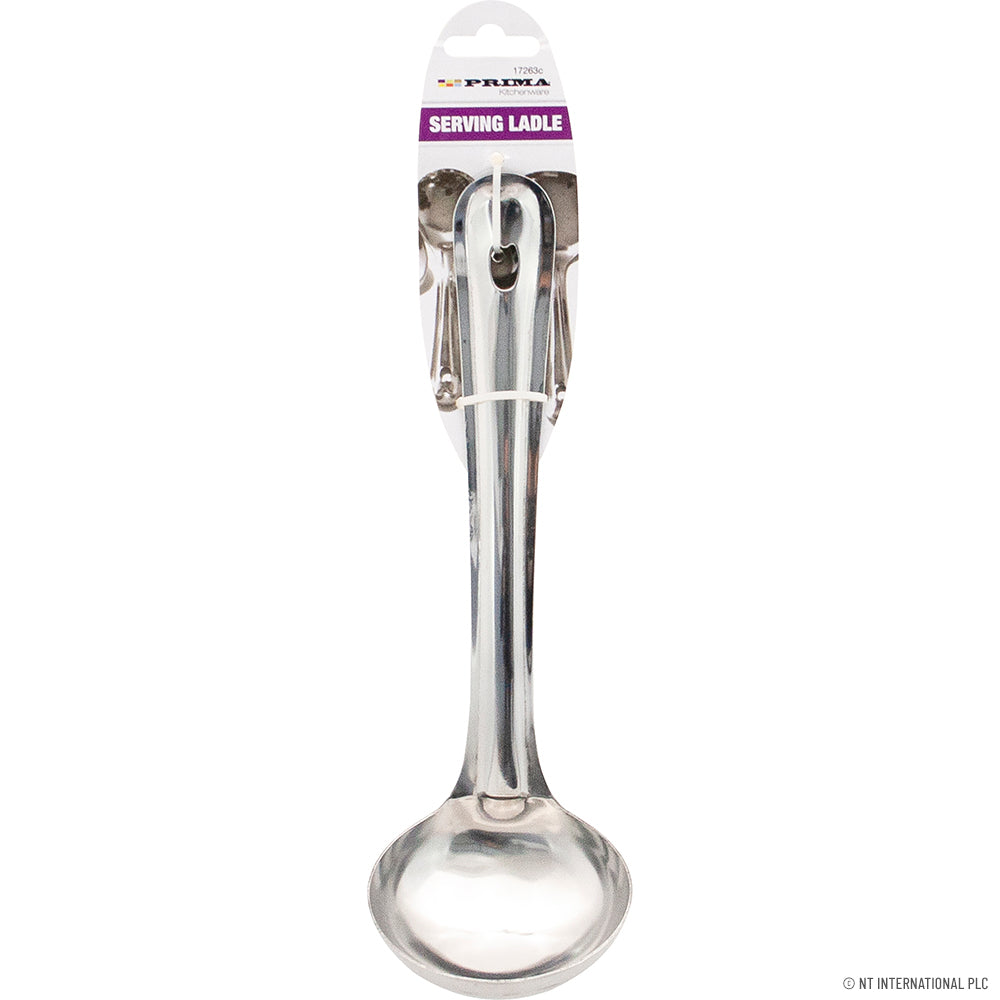 Louche en acier inoxydable sur carte - Cuillère de service durable pour les essentiels de cuisine