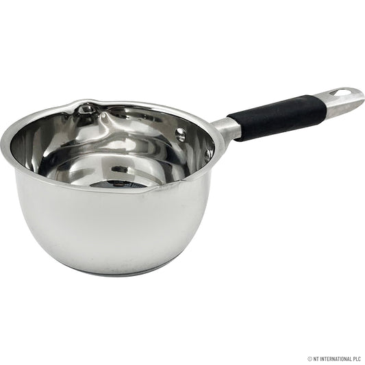 Casserole à lait de qualité supérieure de 14 cm avec poignées en silicone rivetées - L'essentiel de la cuisson antiadhésive pour une maîtrise culinaire sans effort