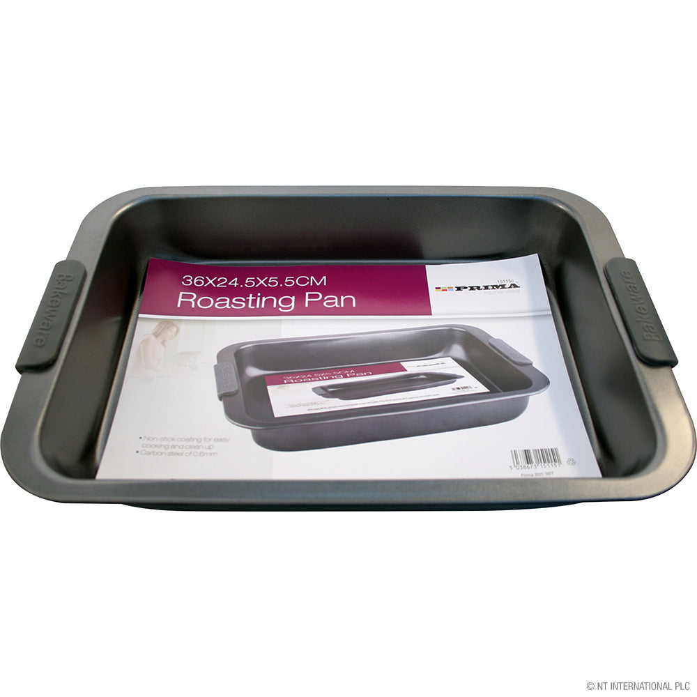 Plat de cuisson/rôtissoire antiadhésif de qualité supérieure - 36 x 24,5 x 5,5 cm - Idéal pour des rôtis parfaits et des délices de pâtisserie