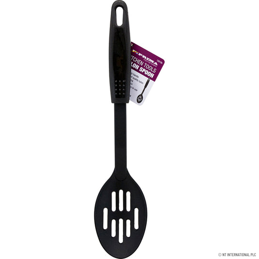 Cuillère à fente en nylon avec manche en PP – Ustensile de cuisine durable pour une cuisson et un service précis