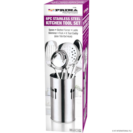 Lot de 6 ustensiles de cuisine en acier inoxydable