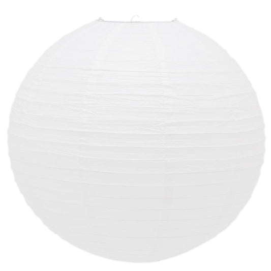Abat-jour en papier blanc 50 cm - Abat-jour lanterne en papier plissé style bambou classique