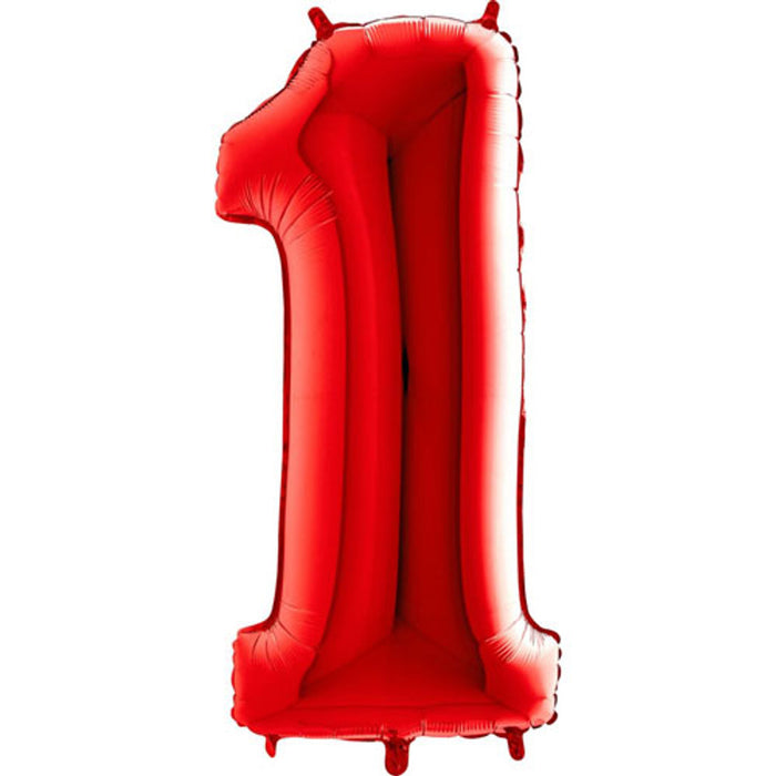 40INCH RED FOIL BALOON NUMBER 1