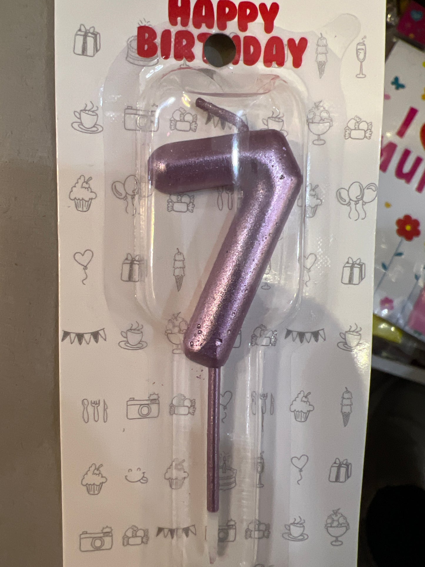 Number candles 0 blue