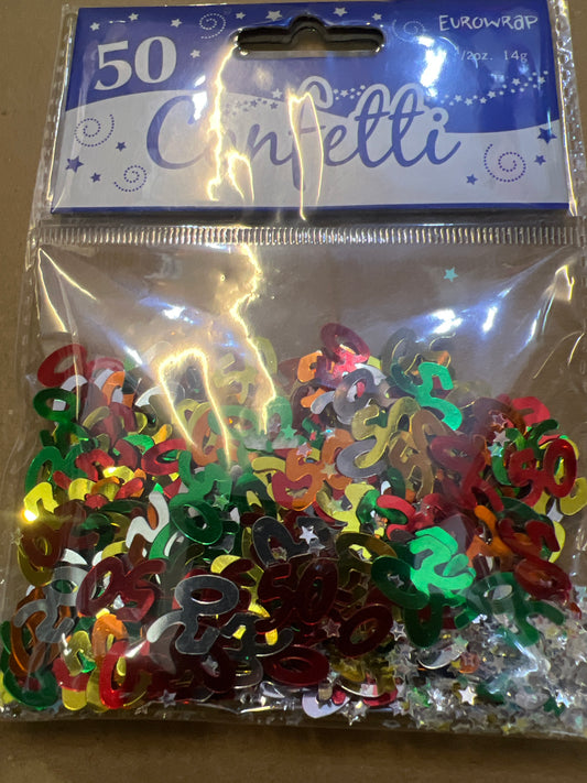 50e confettis
