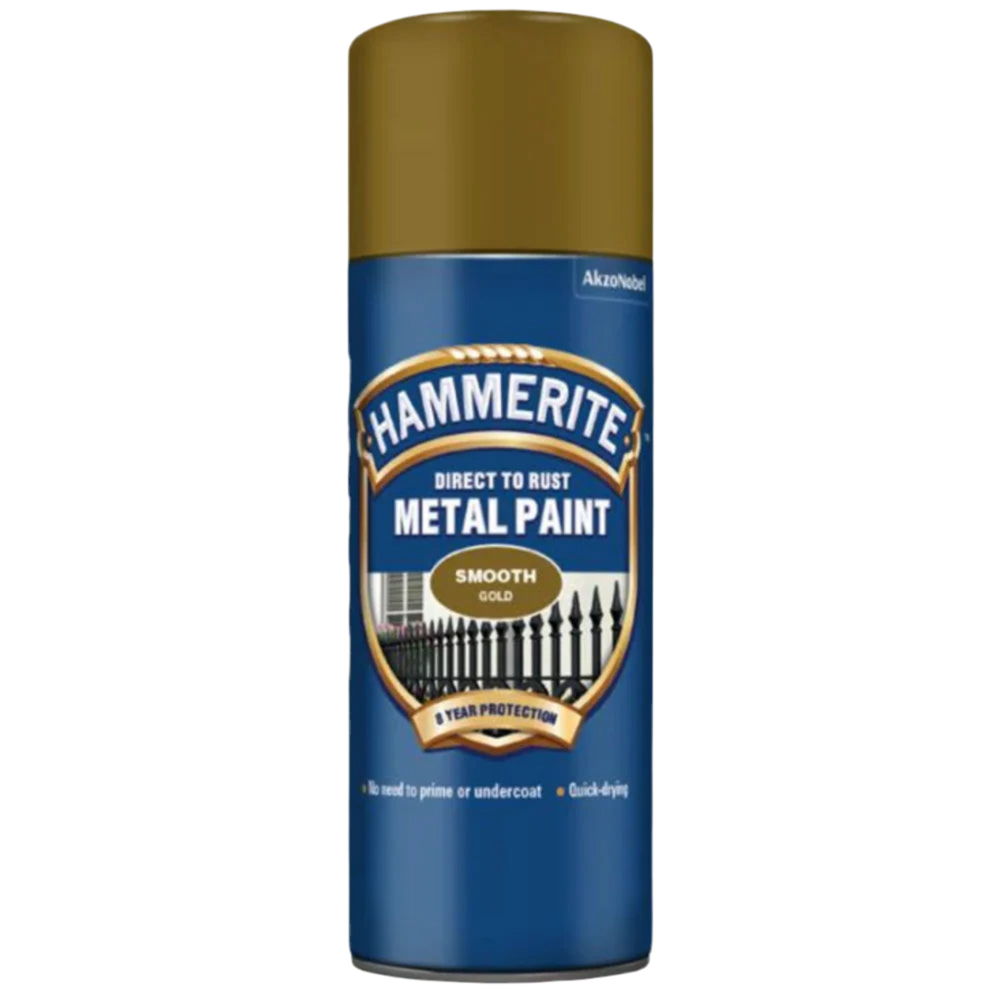 HAMMERITE PEINTURE MÉTAL LISSE OR