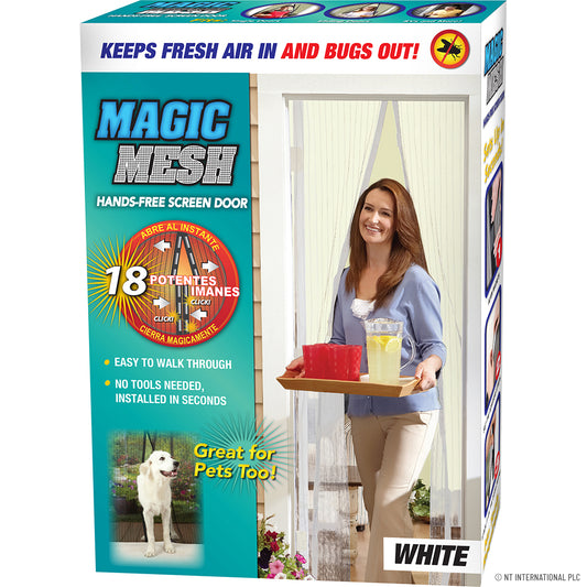 Transform Your Home with Magic Mesh Insect Door Screen - White