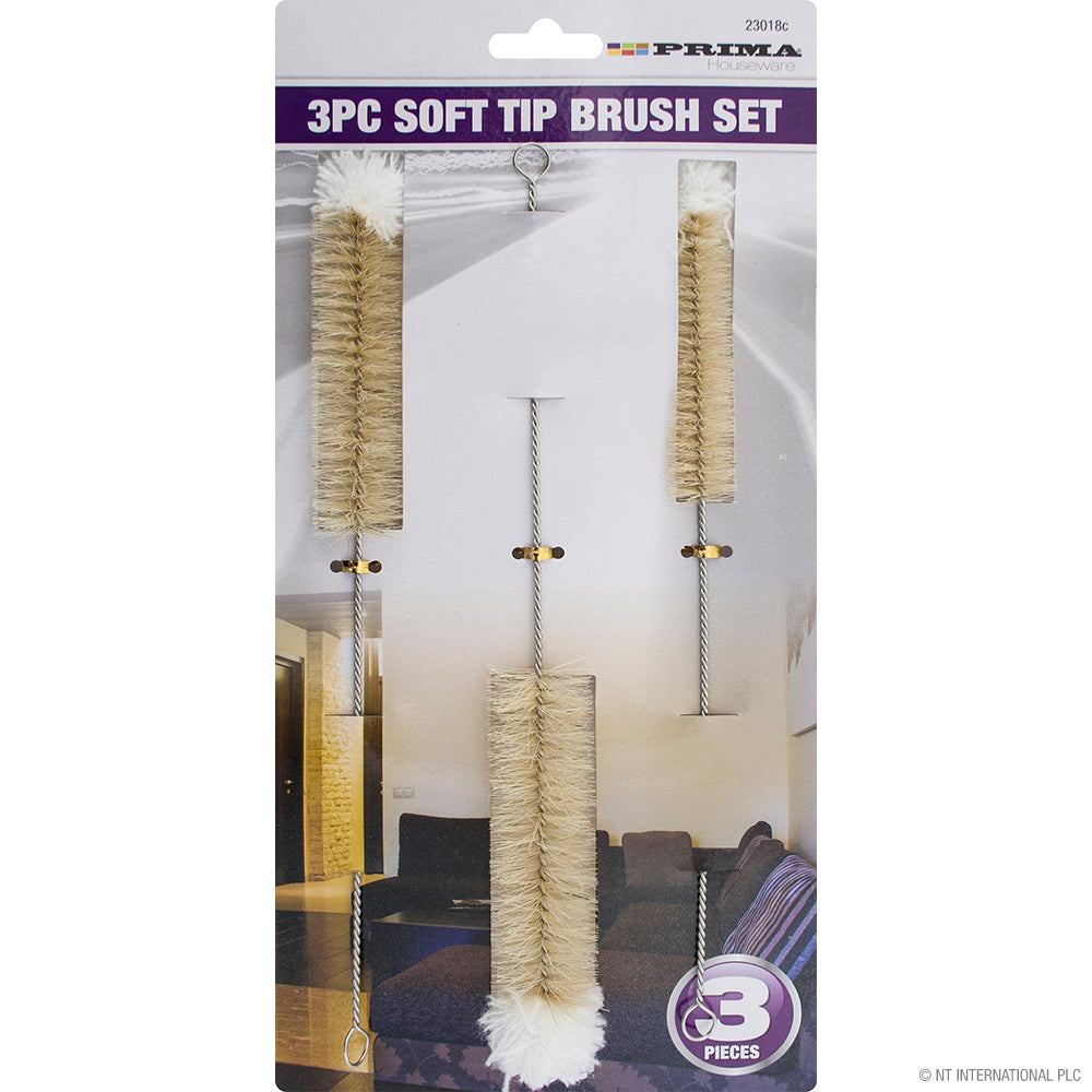 Ensemble de 3 brosses à bouteilles à embout souple de qualité supérieure Nettoyage efficace des biberons et plus encore