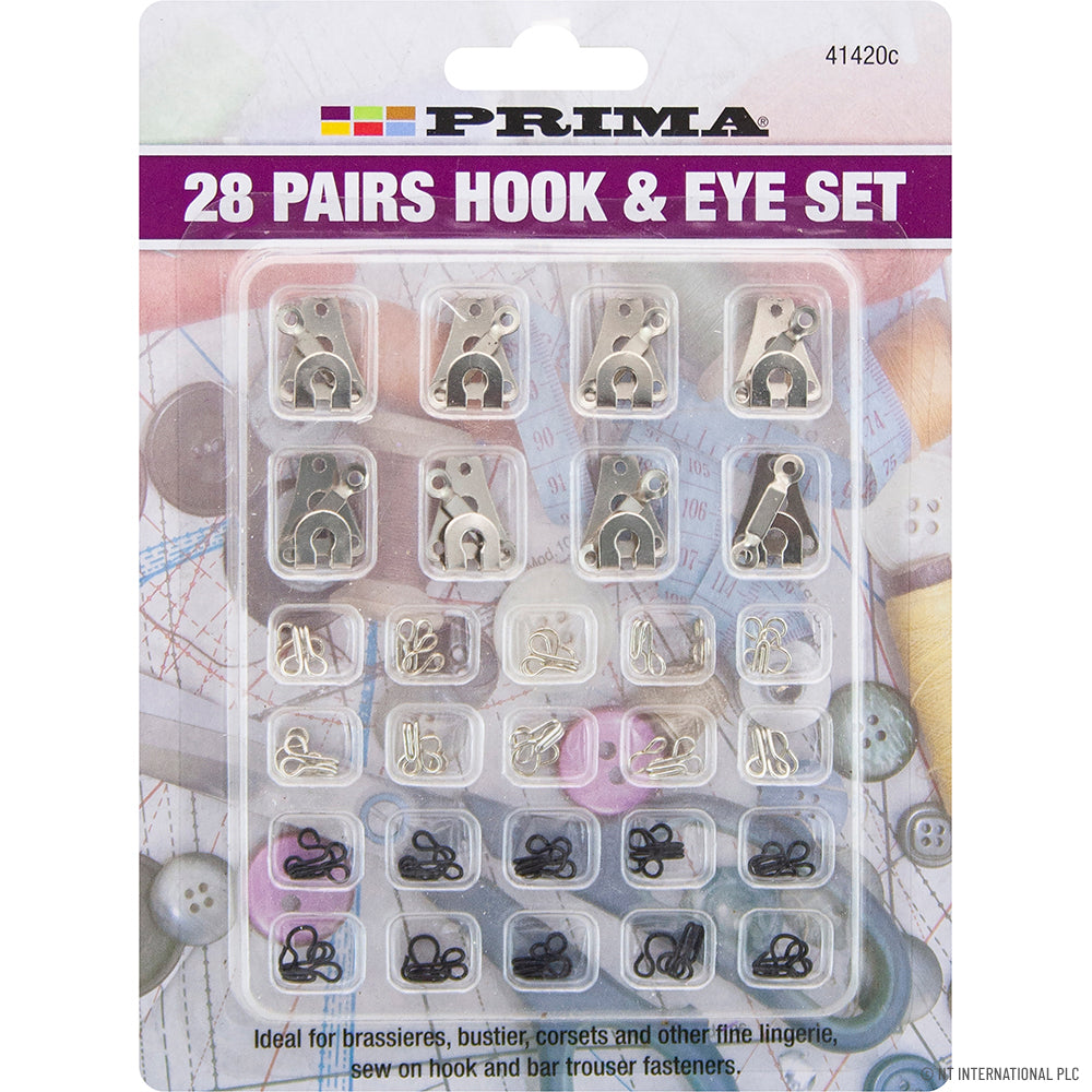 Get Organized 28 Pairs Hook & Eye Set Convenient Storage Solution