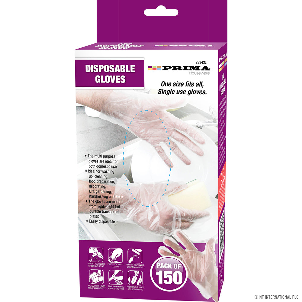 150pc Disposable Gloves Boxed Convenient Hygiene Solutions