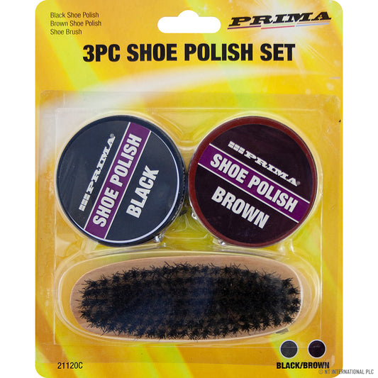 Ensemble de cirage de chaussures premium 3 pièces avec brosse pour garder vos chaussures impeccables