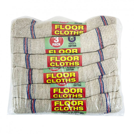 Lot de 3 serpillères en coton - 38 cm x 45 cm Essentiels de nettoyage de qualité