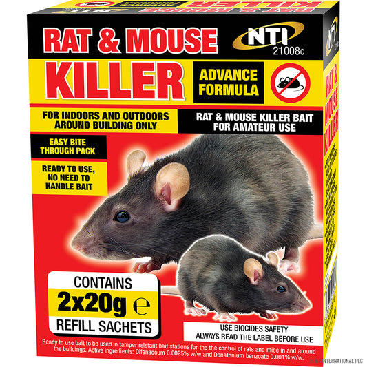 Effective Rat & Mouse Killer 2 x 20g Display Box