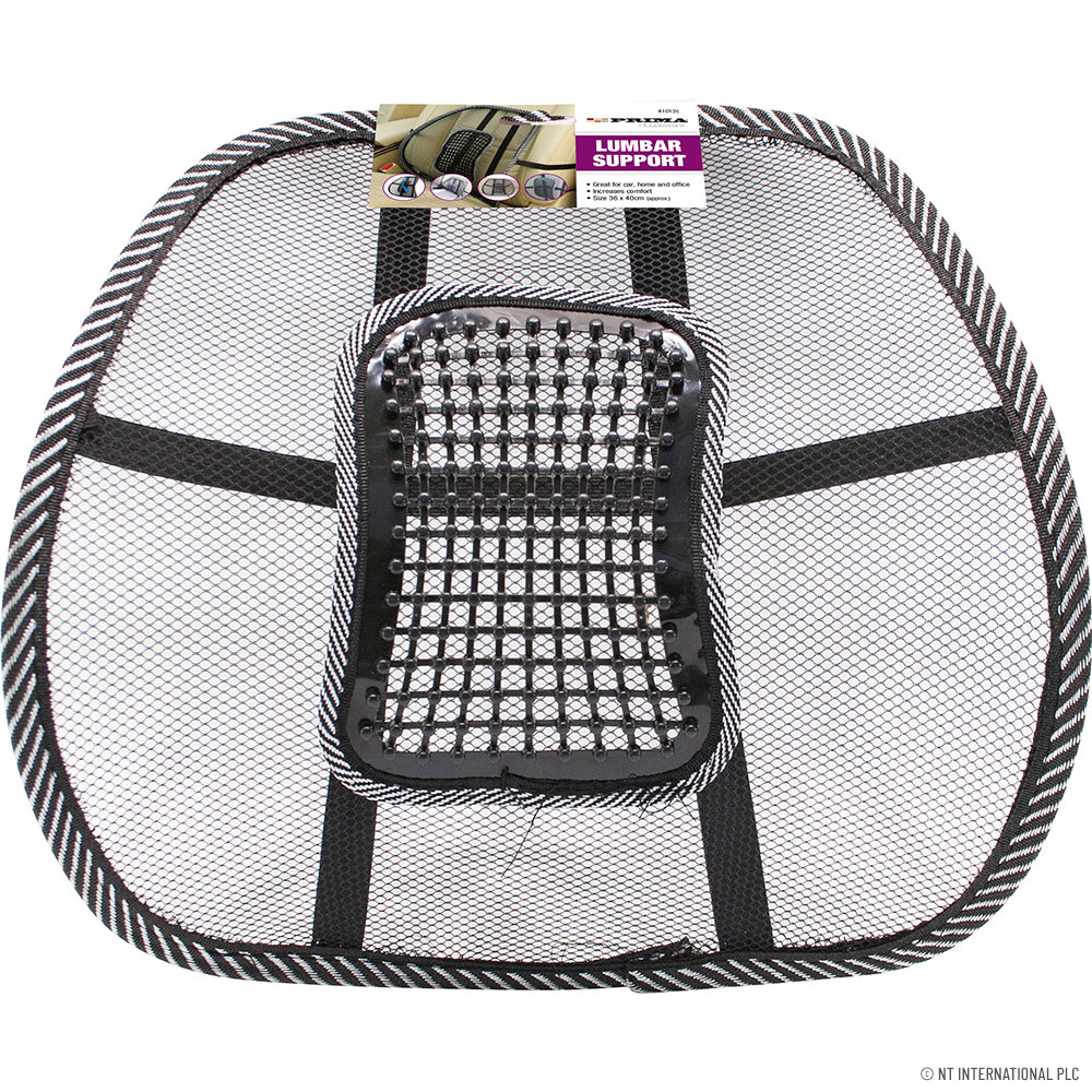 Coussin de soutien lombaire ergonomique en filet noir