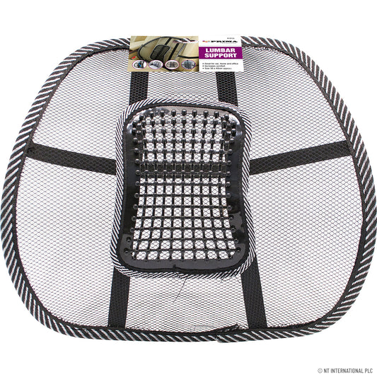 Coussin de soutien lombaire ergonomique en filet noir