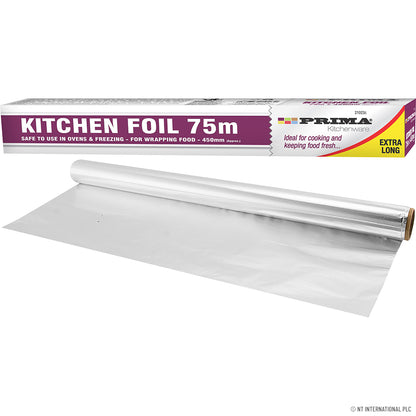 Rouleau de papier aluminium premium 75m x 450mm Essentiel de cuisine et de pâtisserie de haute qualité