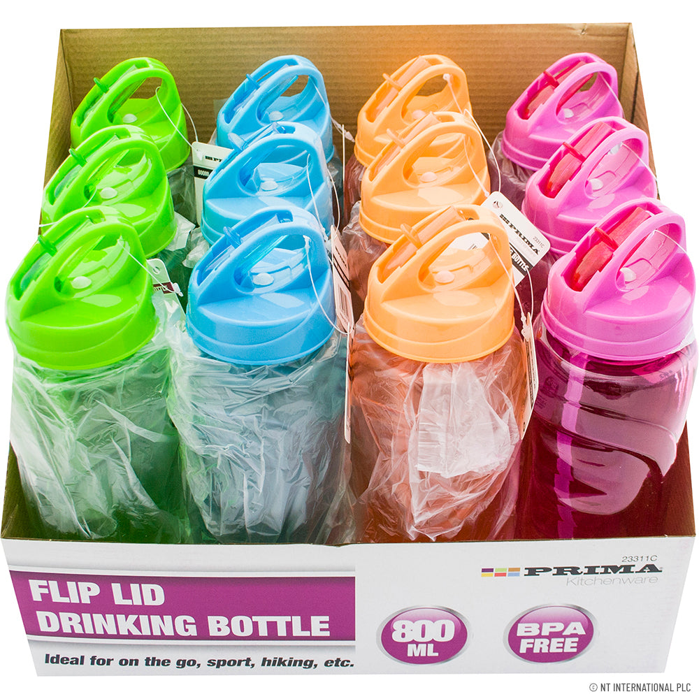 Gourde à bouchon rabattable 800 ml - Parfaite pour les déplacements