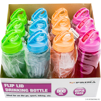 Gourde à bouchon rabattable 800 ml - Parfaite pour les déplacements