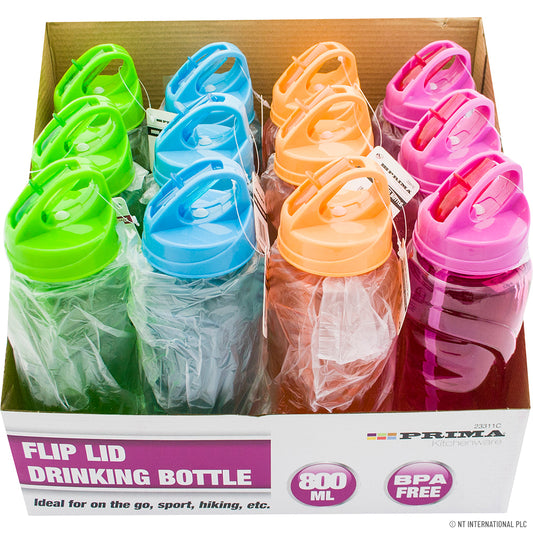 Gourde à bouchon rabattable 800 ml - Parfaite pour les déplacements