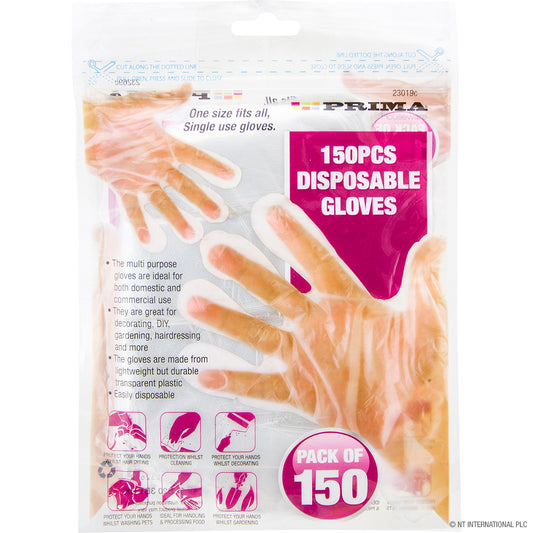 150pc Disposable Gloves - Keep Clean & Safe Fast Delivery