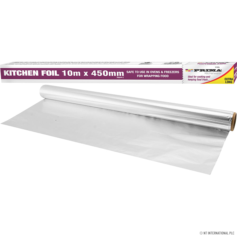 Papier aluminium de cuisine 10 m x 450 mm, film d'emballage de haute qualité pour la cuisson et la conservation des aliments