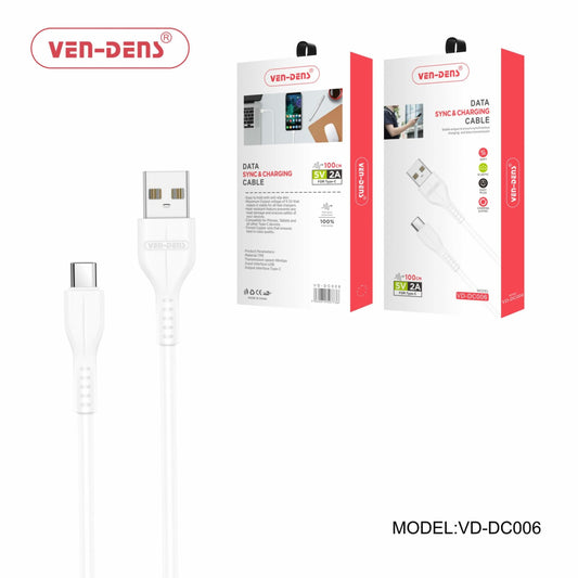 Ven-Dens VD-DC006 2A Type-A to Type-C USB Cable