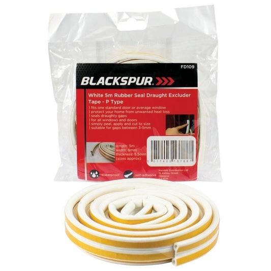 BLACKSPUR BANDE D'ÉTANCHÉITÉ TYPE P BLANCHE 5M