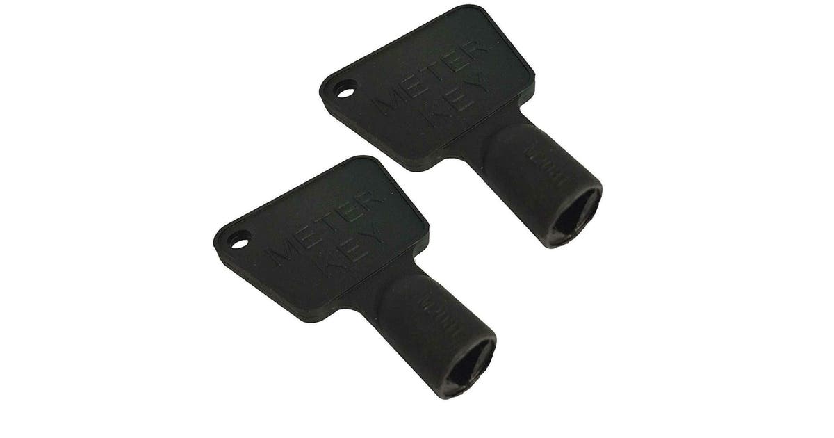 Clés de coffret de compteur, plastique noir (lot de 2)