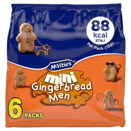 MCVITIES MINI GINGER BREAD MEN 6 pack