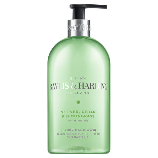 Baylis & Harding Signature Vetiver, Cedar & Lemongrass Anti-Bacterial Hand Wash 500ml
500ml