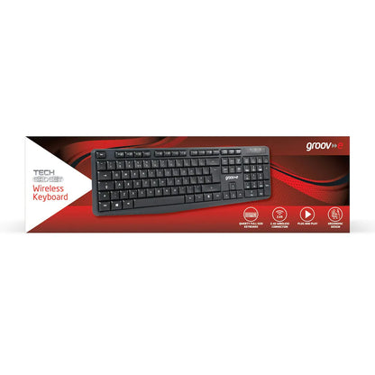 Groov-e GVPC17BK Wireless Full Size Keyboard - Black