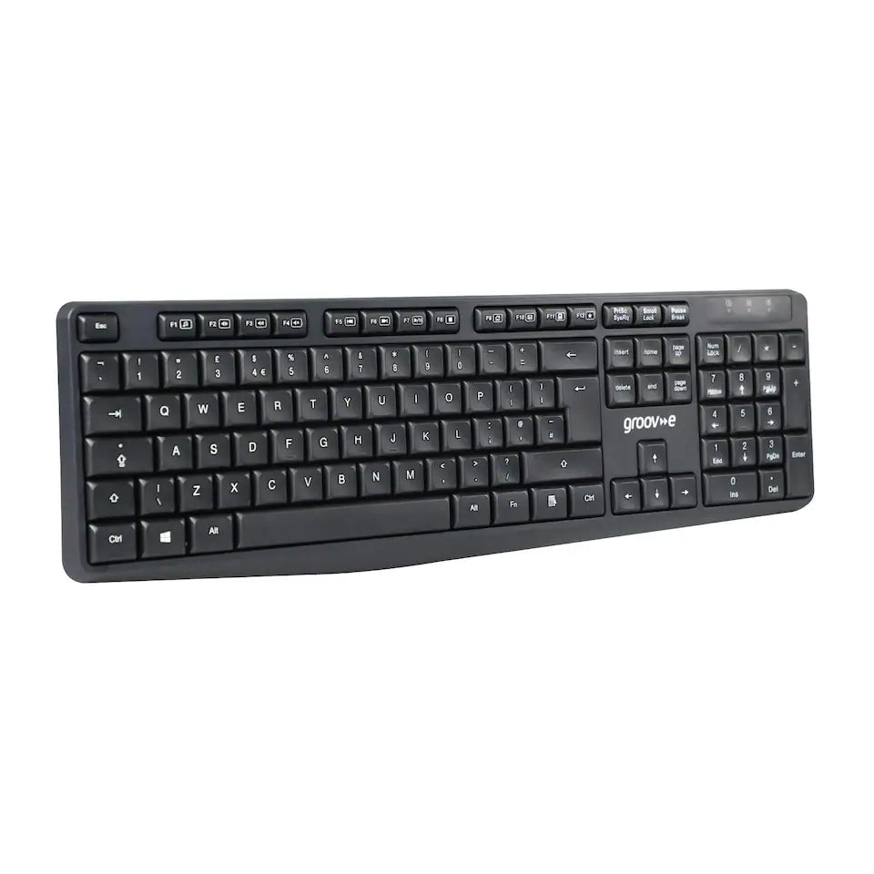 Groov-e GVPC17BK Wireless Full Size Keyboard - Black
