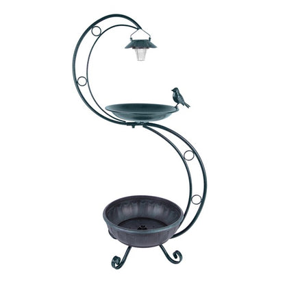 Solar Bird Bath With Planter