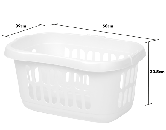 Panier à linge Casa Hipster blanc glacé